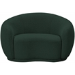 Pemberly Row Contemporary Rich Green Finish Boucle Fabric Chair