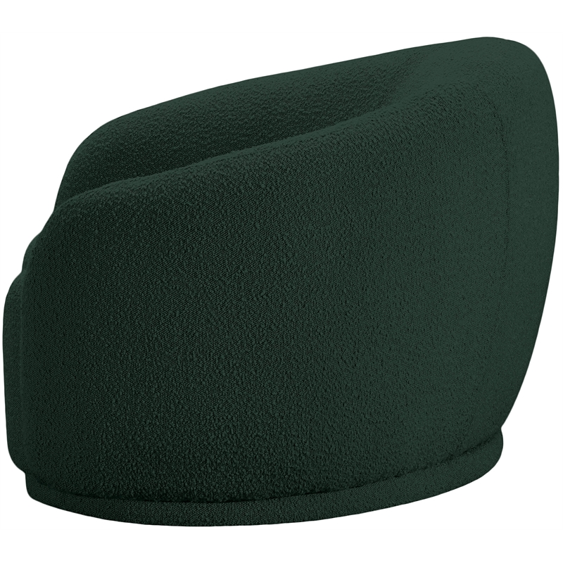 Pemberly Row Contemporary Rich Green Finish Boucle Fabric Chair