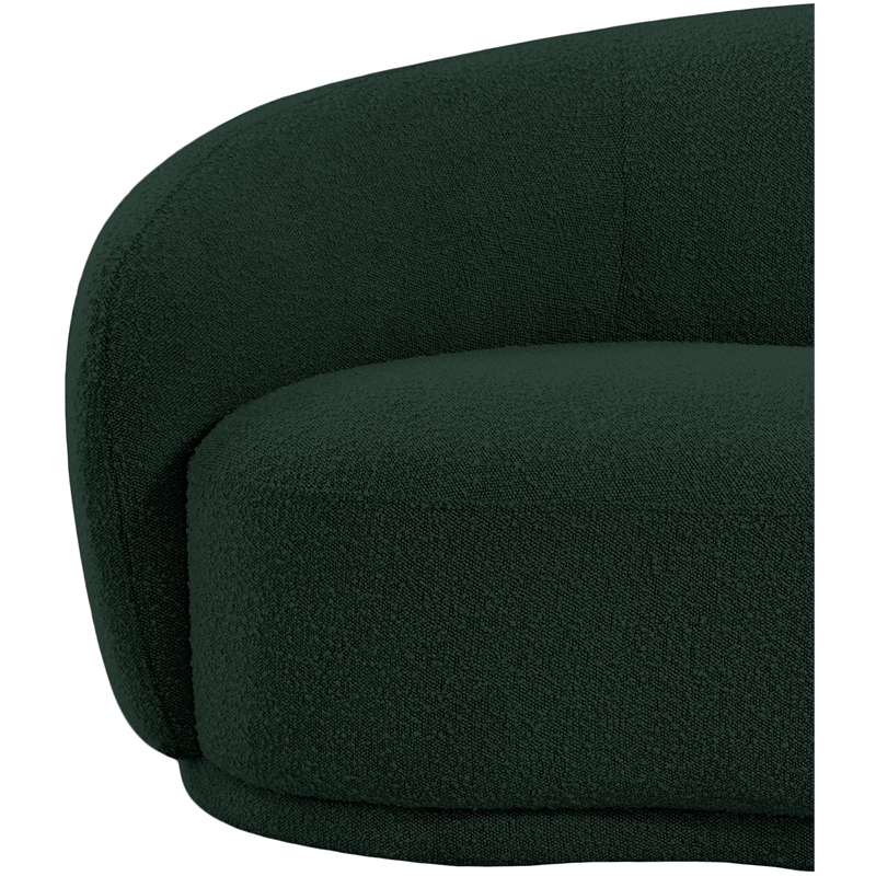 Pemberly Row Contemporary Rich Green Finish Boucle Fabric Chair