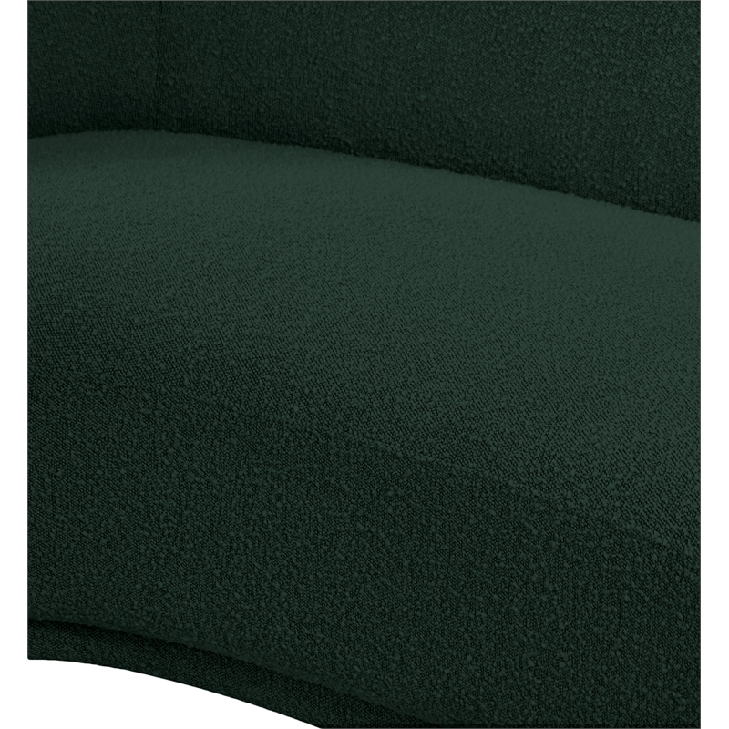 Pemberly Row Contemporary Rich Green Finish Boucle Fabric Chair