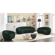 Pemberly Row Contemporary Rich Green Finish Boucle Fabric Chair