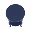 Pemberly Row Wood Accent Side Table with Tapered Legs and Shelf in Navy Blue