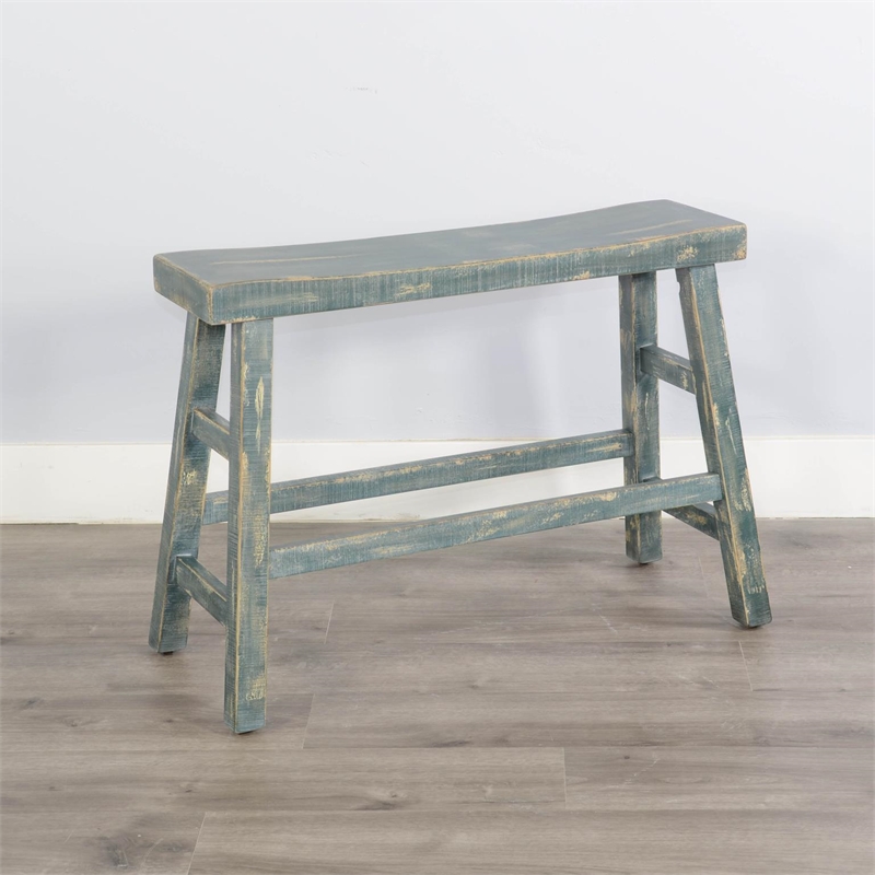 Pemberly Row Contemporary Sea Grass Finish Counter Wood Table