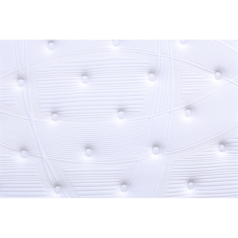 Pemberly Row Modern 12in Polyurethane Twin Mattress in White