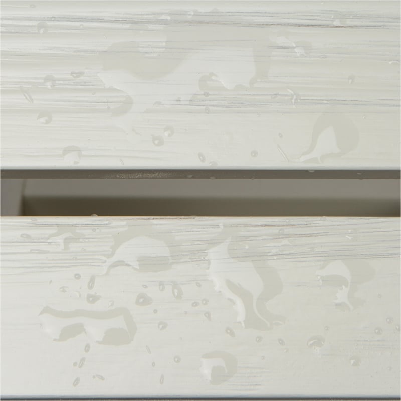 Pemberly Row Traditional Cedar Wood Patio Porch Garden Bench in White