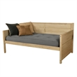 Pemberly Row Twin-size Tufted Fabric Daybed Mattress in Marmont Thunder
