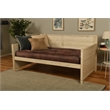 Pemberly Row Twin-size Fabric Daybed Mattress in Saddle Brown-Frame Not Included