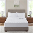 Pemberly Row Microfiber Fabric Cal King Heated Mattress Pad in White