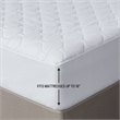 Pemberly Row Microfiber Fabric Cal King Heated Mattress Pad in White