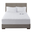 Pemberly Row Microfiber Fabric Cal King Heated Mattress Pad in White