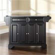 Pemberly Row Solid Granite / Wood Kitchen Island in Black / Gray