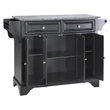Pemberly Row Solid Granite / Wood Kitchen Island in Black / Gray