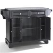 Pemberly Row Solid Granite / Wood Kitchen Island in Black / Gray