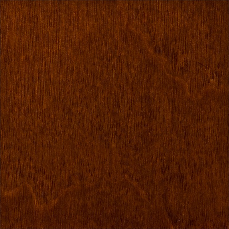 Pemberly Row Contemporary Wood Kitchen Island in Cherry / Black