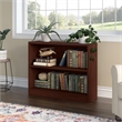 Pemberly Row Contemporary 2 Shelf Bookcase in Vogue Cherry Finish