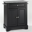 Pemberly Row Modern Wood Portable Kitchen Island in Black / Gray