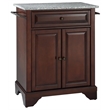 Pemberly Row Wood Portable Kitchen Island in Mahogany / Gray