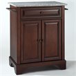 Pemberly Row Wood Portable Kitchen Island in Mahogany / Gray
