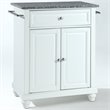 Pemberly Row Contemporary Wood Portable Kitchen Island in White
