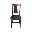 Pemberly Row Modern Wood Splat Dining Chair in Rich Mocha Set of 2