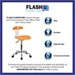 Pemberly Row Modern Vibrant Office Chair in Orange and Chrome