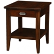 Pemberly Row Solid Wood Square End Table in Chocolate Cherry