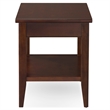 Pemberly Row Solid Wood Square End Table in Chocolate Cherry