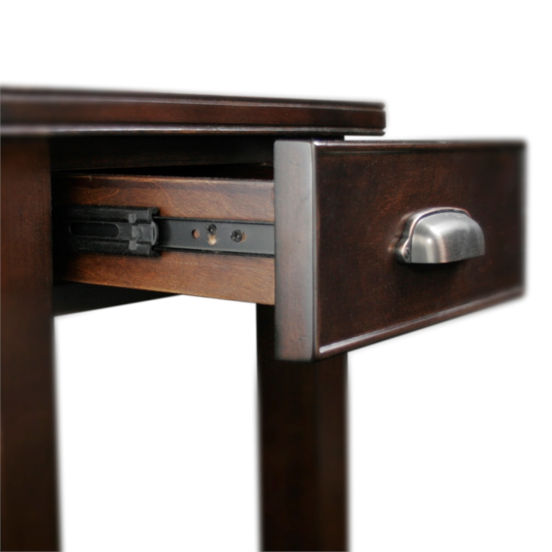 Pemberly Row Solid Wood Square End Table in Chocolate Cherry