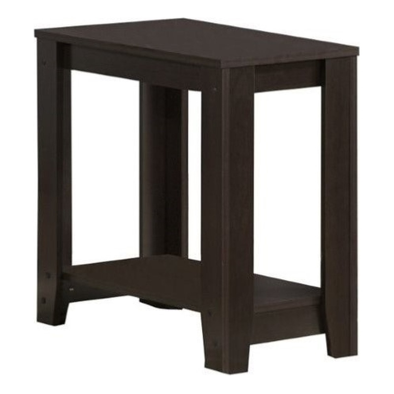 Pemberly Row Accent Table Side End Nightstand Lamp Living Room/Bedroom in Brown