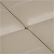 Pemberly Row Faux Leather Coffee Table Storage Ottoman in Cream