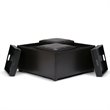 Pemberly Row Faux Leather Coffee Table Storage Ottoman in Tanners Brown