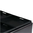 Pemberly Row Faux Leather Coffee Table Storage Ottoman in Tanners Brown