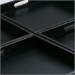 Pemberly Row Faux Leather Coffee Table Storage Ottoman in Tanners Brown