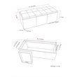 Pemberly Row Modern Faux Leather Storage Bench in Midnight Black