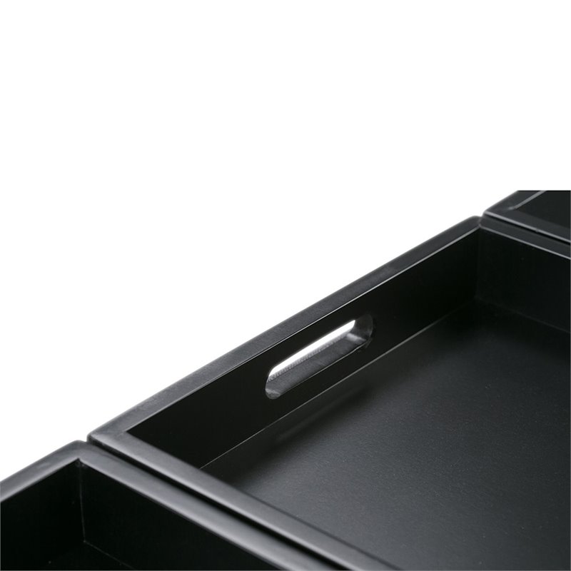 Pemberly Row Contemporary Storage Bench in Slate Gray Finish