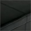 Pemberly Row Modern Faux Leather Storage Bench in Midnight Black