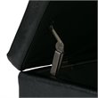 Pemberly Row Modern Faux Leather Storage Bench in Midnight Black