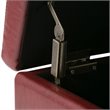 Pemberly Row Contemporary Faux Leather Storage Bench in Red Finish