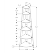 Pemberly Row Bookshelf Etagere Corner 5 Tier 72