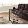 Pemberly Row Accent Table C-shaped End Side Snack Living Room/Bedroom in Brown