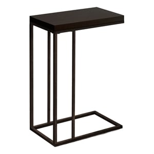 Pemberly Row Accent Table C-shaped End Side Snack Living Room/Bedroom in Brown