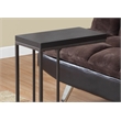 Pemberly Row Accent Table C-shaped End Side Snack Living Room/Bedroom in Brown