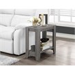 Pemberly Row Accent Table Side End Nightstand Lamp Living Room/Bedroom in Grey