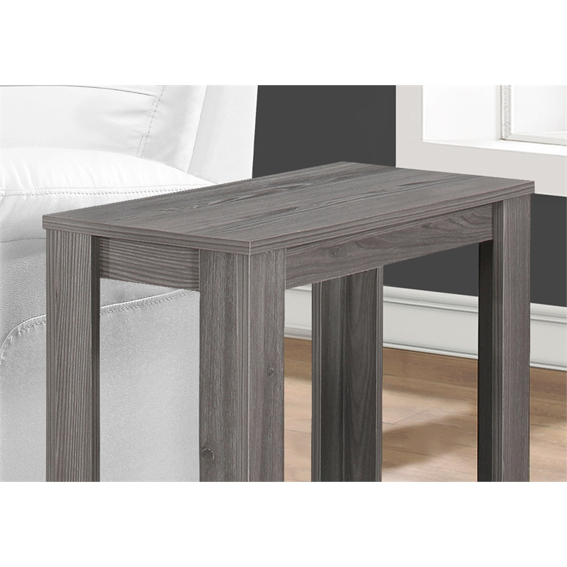 Pemberly Row Accent Table Side End Nightstand Lamp Living Room/Bedroom in Grey