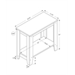 Pemberly Row Accent Table Side End Nightstand Lamp Living Room/Bedroom in Grey