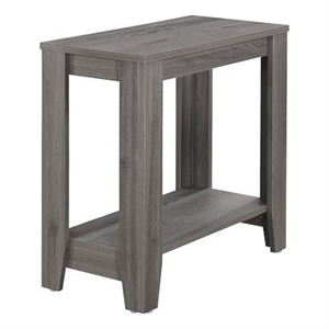 Pemberly Row Accent Table Side End Nightstand Lamp Living Room/Bedroom in Grey