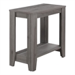 Pemberly Row Accent Table Side End Nightstand Lamp Living Room/Bedroom in Grey