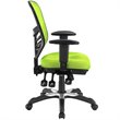 Pemberly Row Modern Mesh and Fabric Office Chair in Green Finish