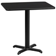 Pemberly Row Contemporary 24X30 Laminate Table-X-Base In Black
