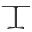Pemberly Row Contemporary 36Sq Laminate Table-X-Base In Black